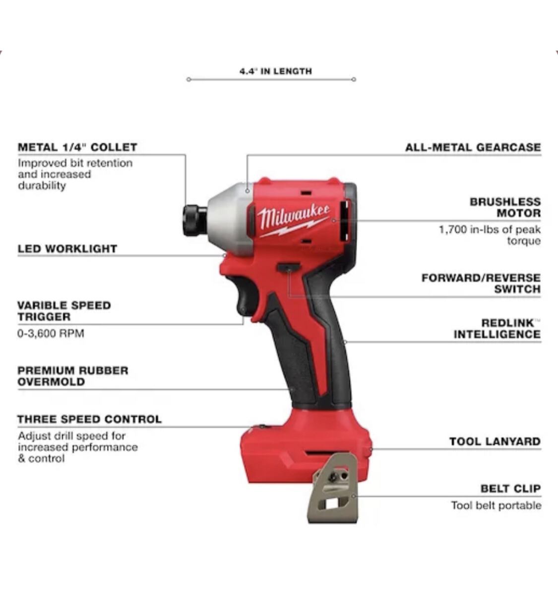 تنه ایمپکت 18 ولت میلواکی امریکا اصلی
