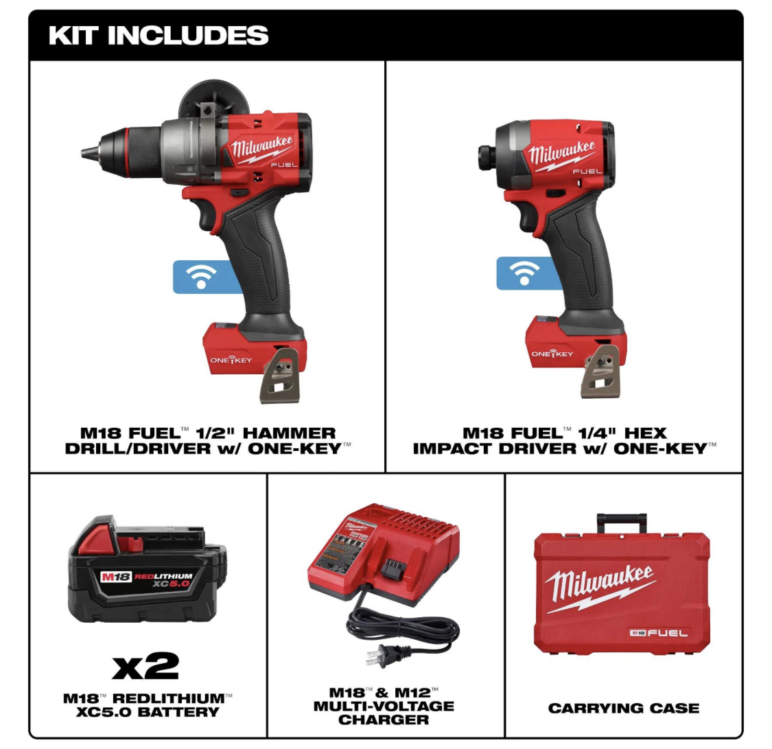 ست دریل ایمپکت نسل ۴ میلواکی وای فای دار مدل20_2957 - تصویر 2