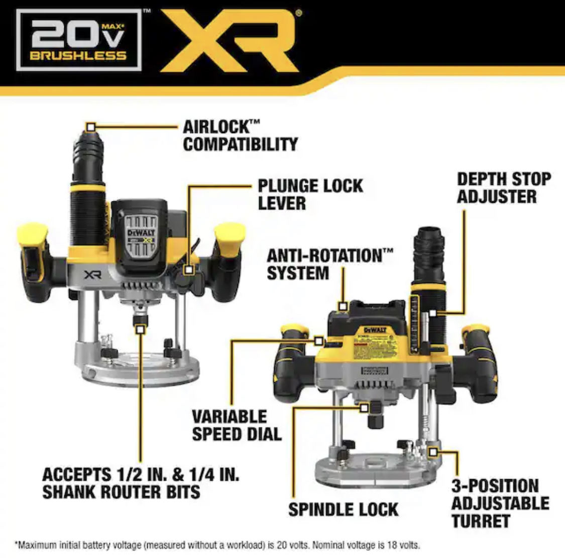 اور فرز شارژی دیوالت مدل DCW620B - تصویر 2