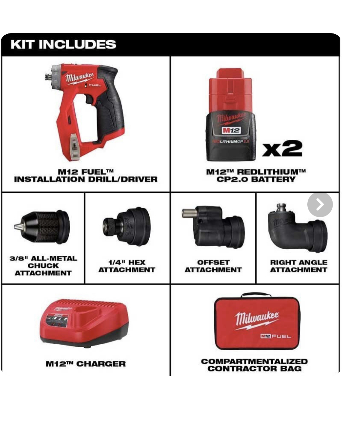 دریل پیچبند ۴ کله میلواکی امریکا اصلی مدل2505-22 - تصویر 2